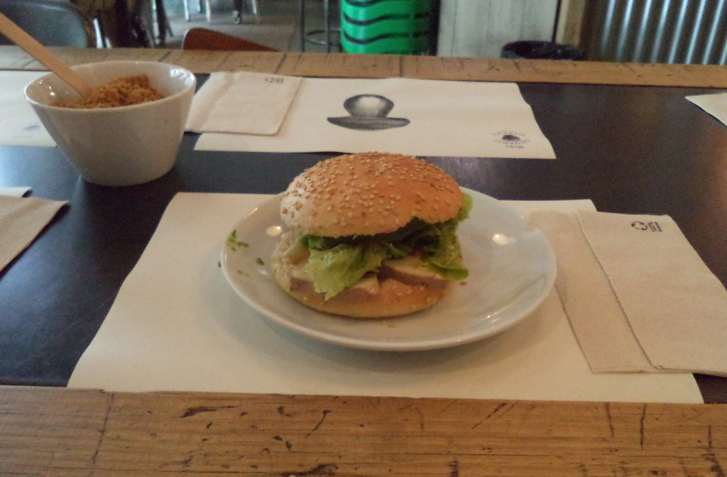Burger from Woki Organic Market, Barcelona Burger from Woki Organic Market, Barcelona