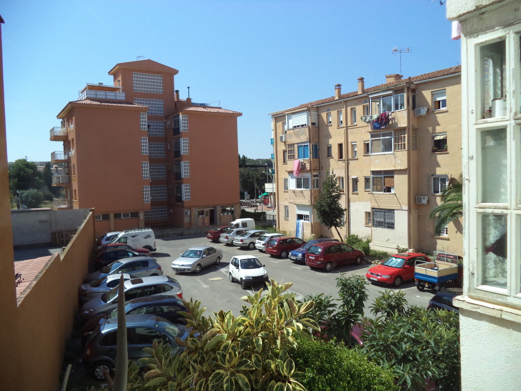 View from our Airbnb flat in Torredembara, Spain